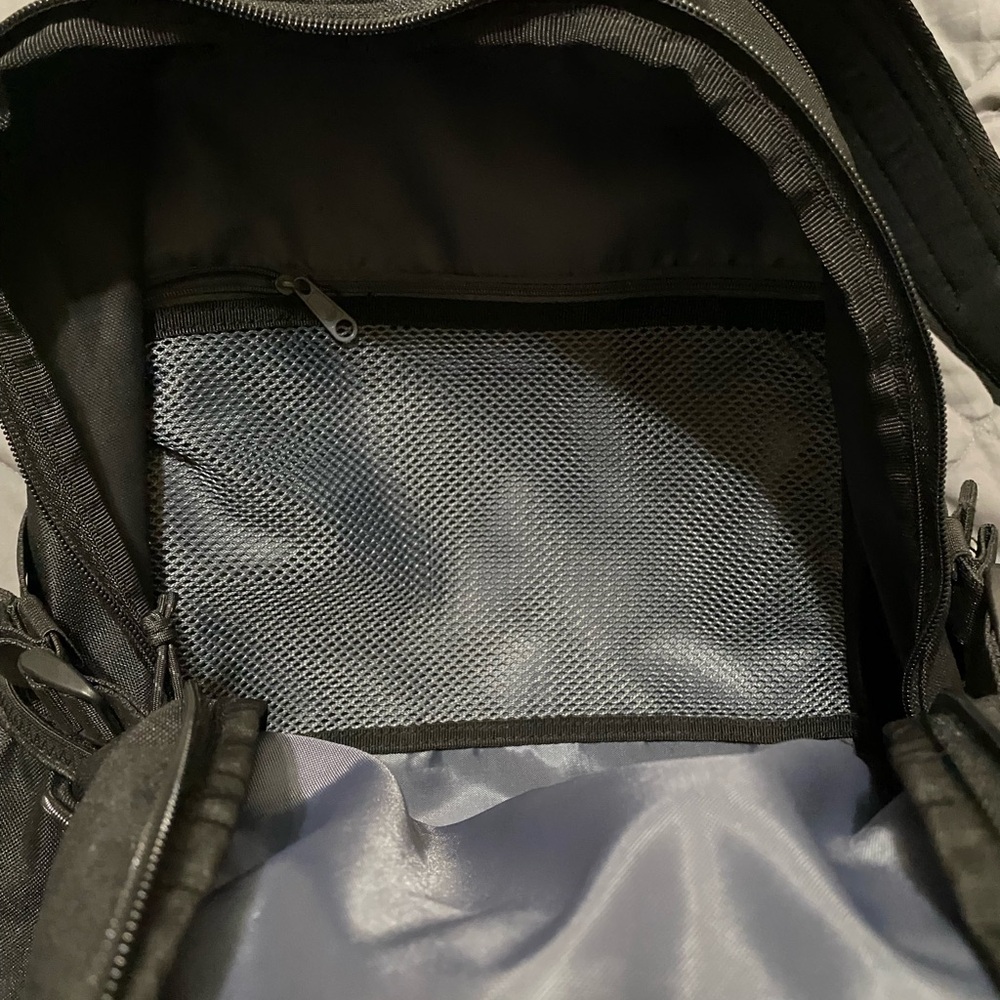 Adidas Originals Trefoil Patch Black Backpack with Gold Accents - Picture 8 of 8